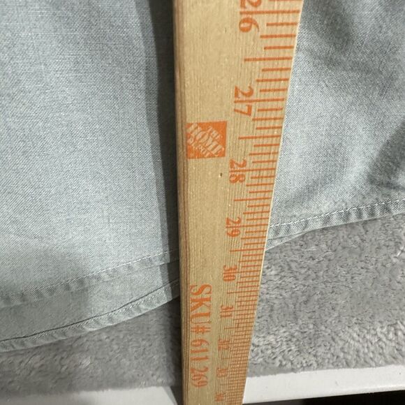 GAP Shirt Men's Large Denim Long Sleeve Button Up Western Blue Light Railroad 90 - Picture 6 of 8